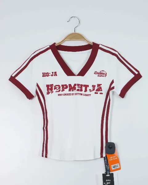 Áo phông nữ cổ tròn croptop TT 2030 ghi H12.2026.2